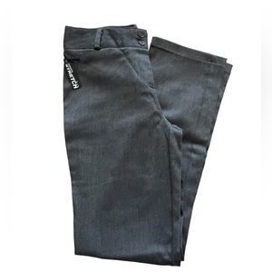 NWT Express Grey Stretch Twill Straight Leg Pants Size 1/2
